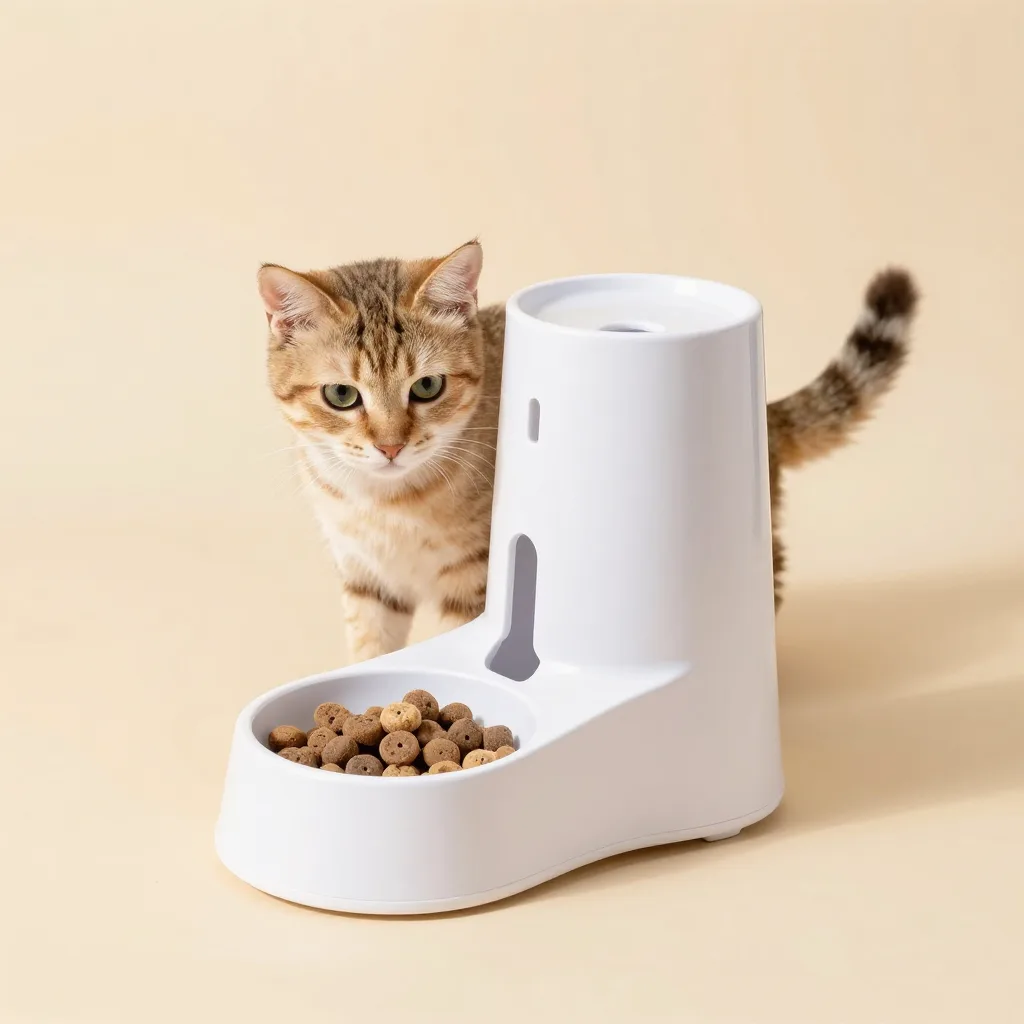 A maze cat treat feeder on a warm background